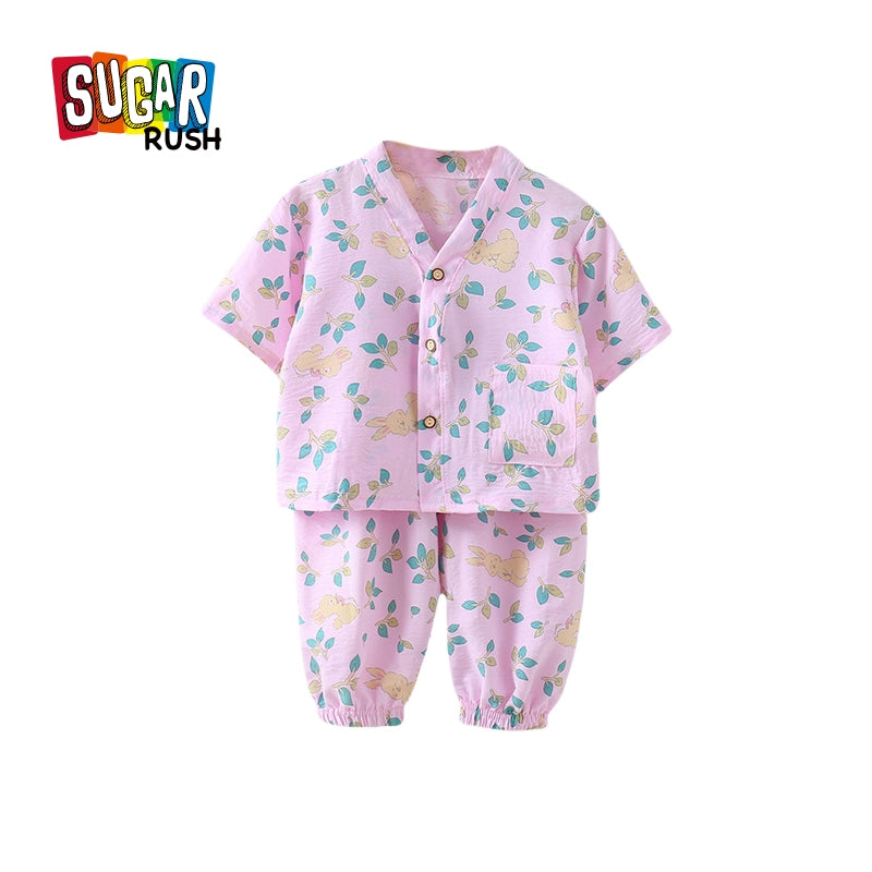 Girls Printed Shirt with Pyjamas