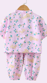 Printed Shirt and Pyjamas Set