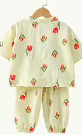 Printed Shirt and Pyjamas Set