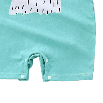 Boys Graphic Printed Round Neck Cotton Rompers