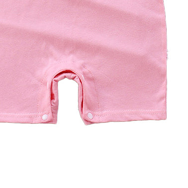 Girls Graphic Printed Round Neck Cotton Rompers