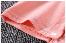 Girls Graphic Printed Round Neck Cotton Rompers