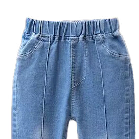 Girls Mid-Rise Clean Look Embellished Detail Cotton Jeans