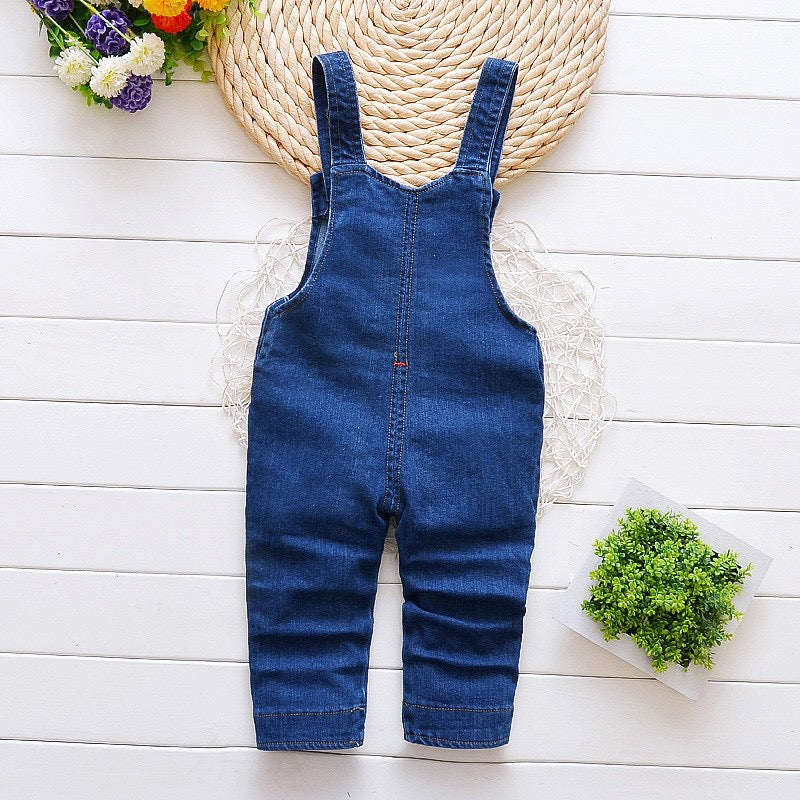 Infants Printed Cotton Bootcut Dungarees