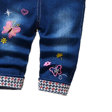 Infants Printed Cotton Bootcut Dungarees