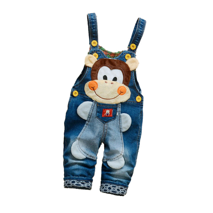 Infants Printed Cotton Dungarees