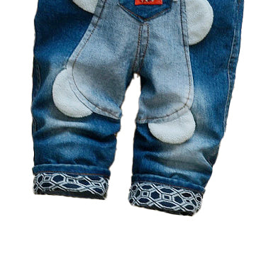 Infants Printed Cotton Dungarees