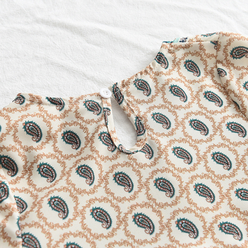 Girls Ethnic Motifs Print Fit & Flare Dress