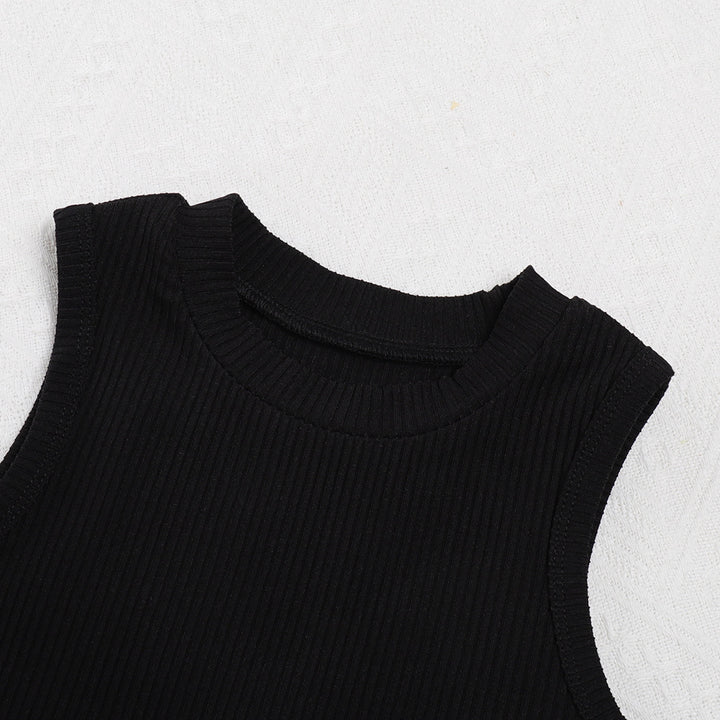 Girls Striped Sleeveless Top With Palazzo