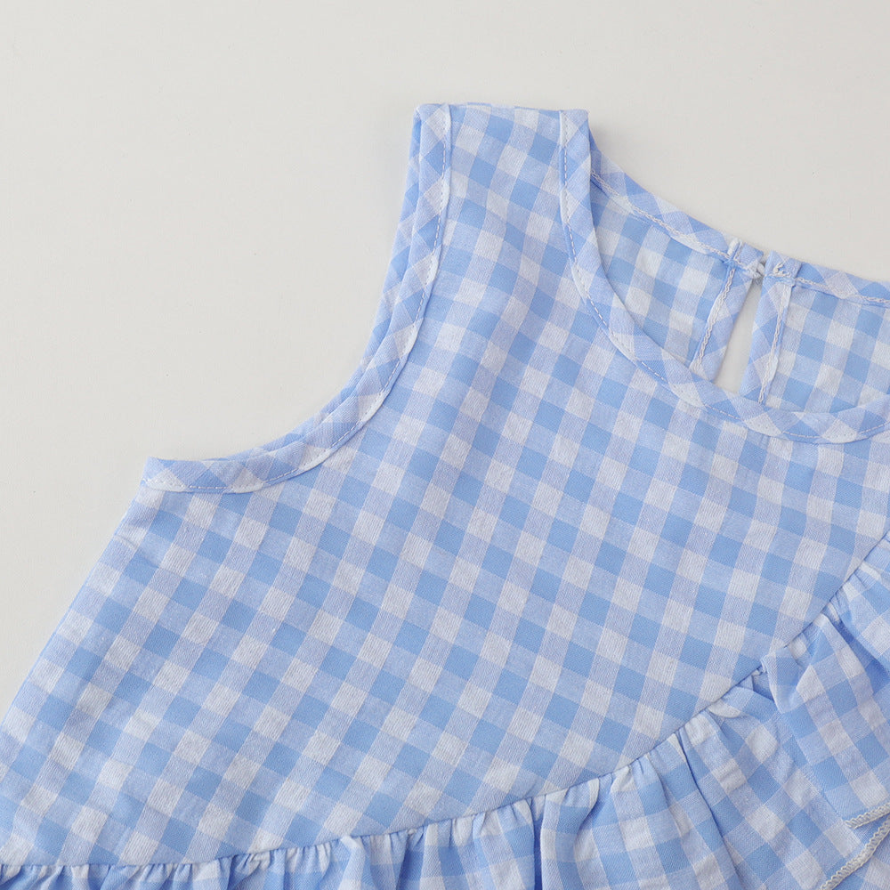 Girls Checked Top with Shorts