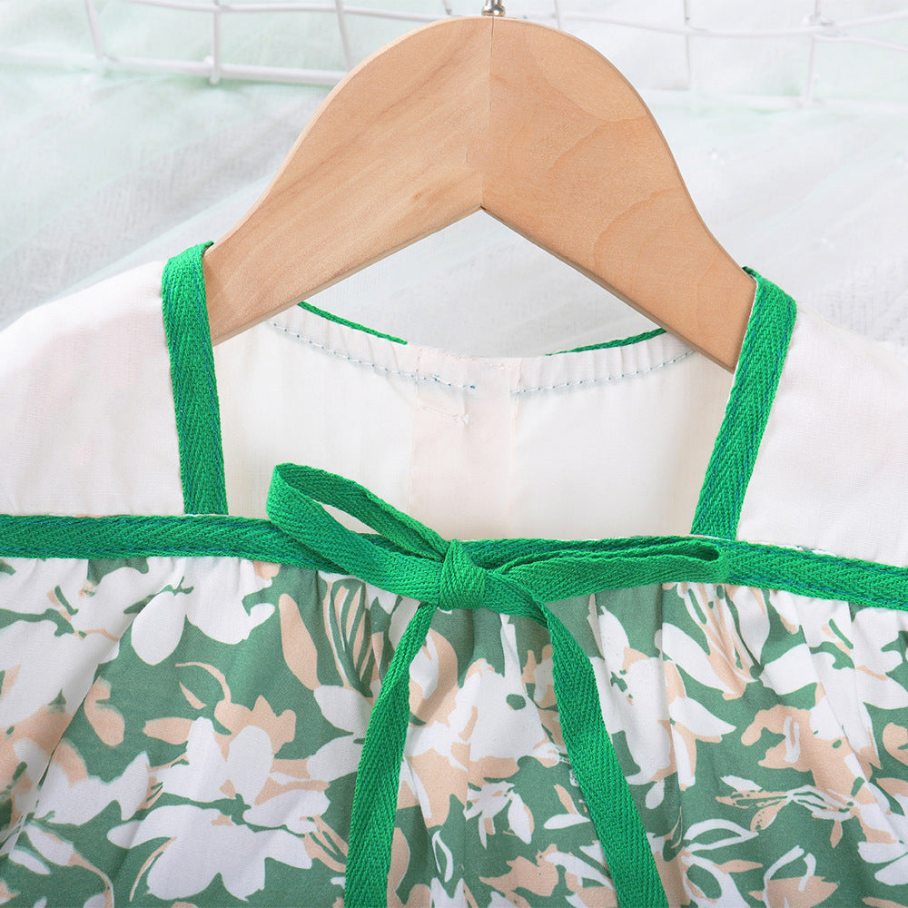 Girls Floral Printed Top With Shorts
