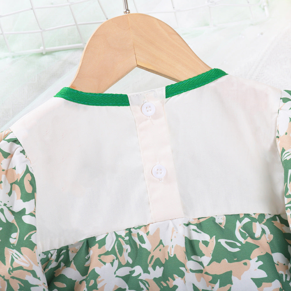 Girls Floral Printed Top With Shorts