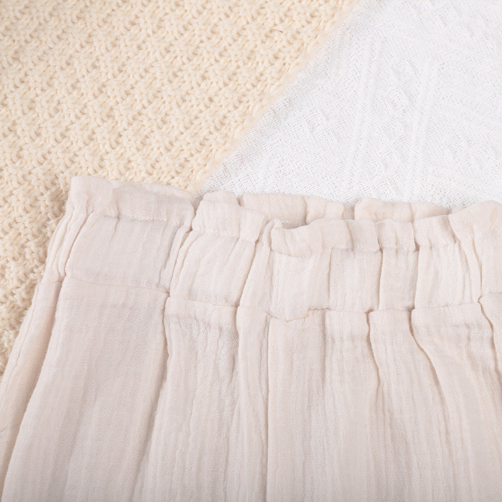 Girls Sleeveless Pure Cotton Top With Trouser