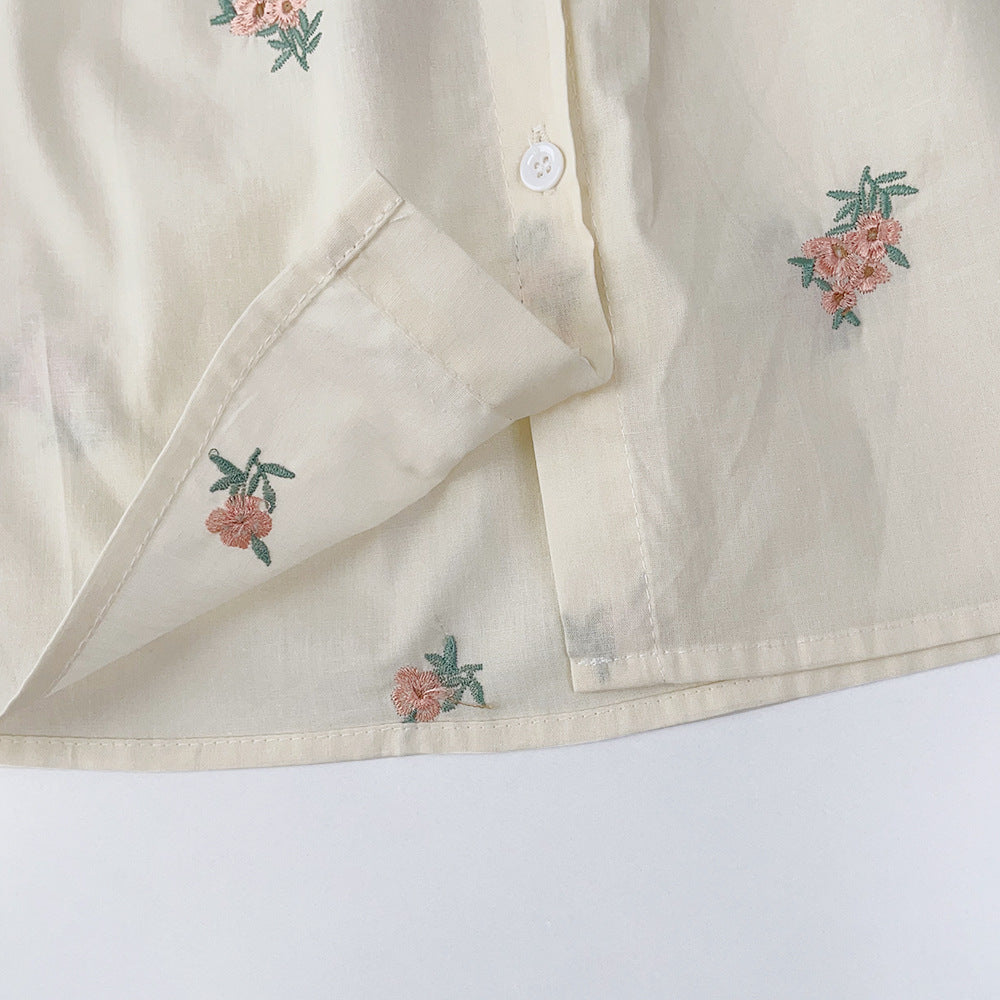 Girls Embroidered Top With Short