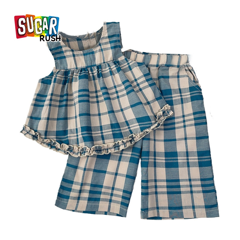 Girls Checked Top with Pyjamas