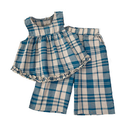 Girls Checked Top with Pyjamas