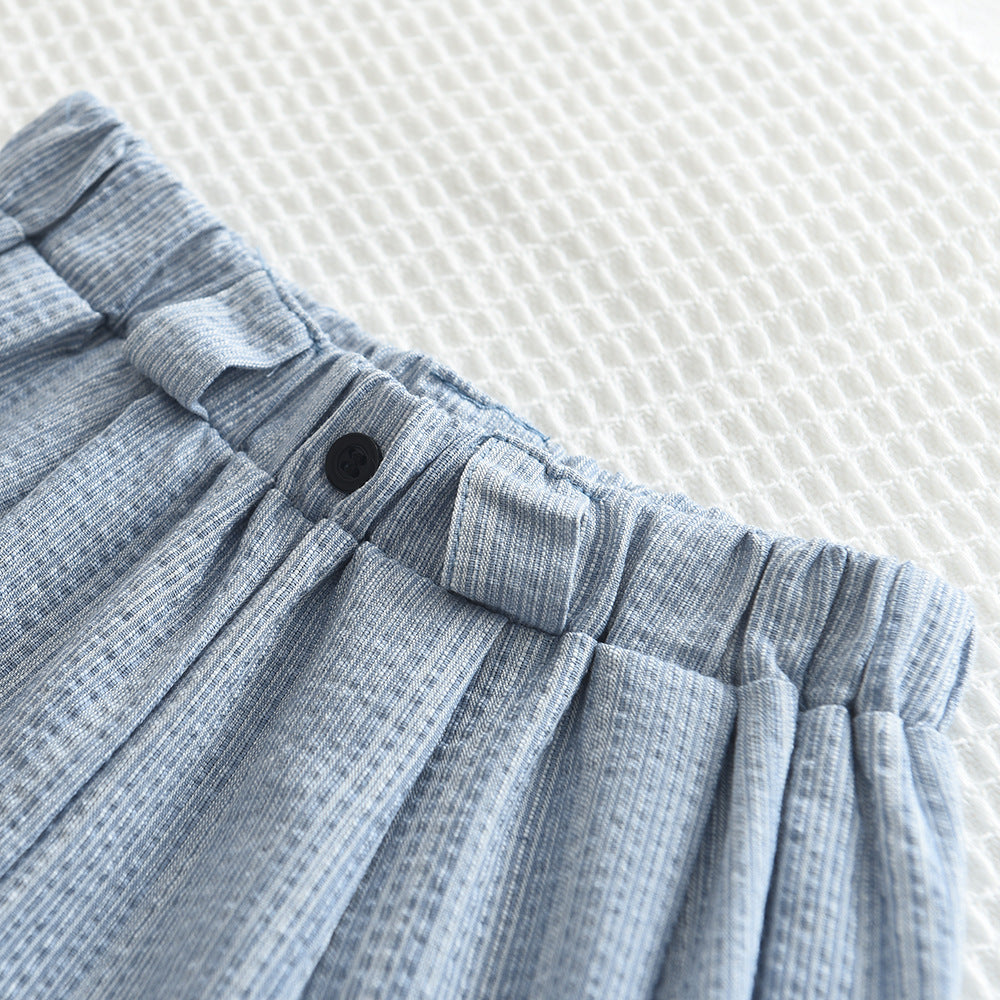Girls Grey Shoulder Strap Top with Skirt
