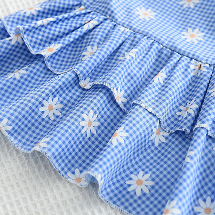 Girls Floral Printed Top with Pyjamas