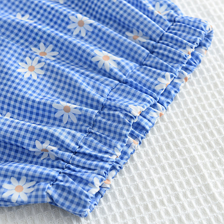 Girls Floral Printed Top with Pyjamas