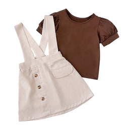 Girls Pure Cotton Top With Skirt