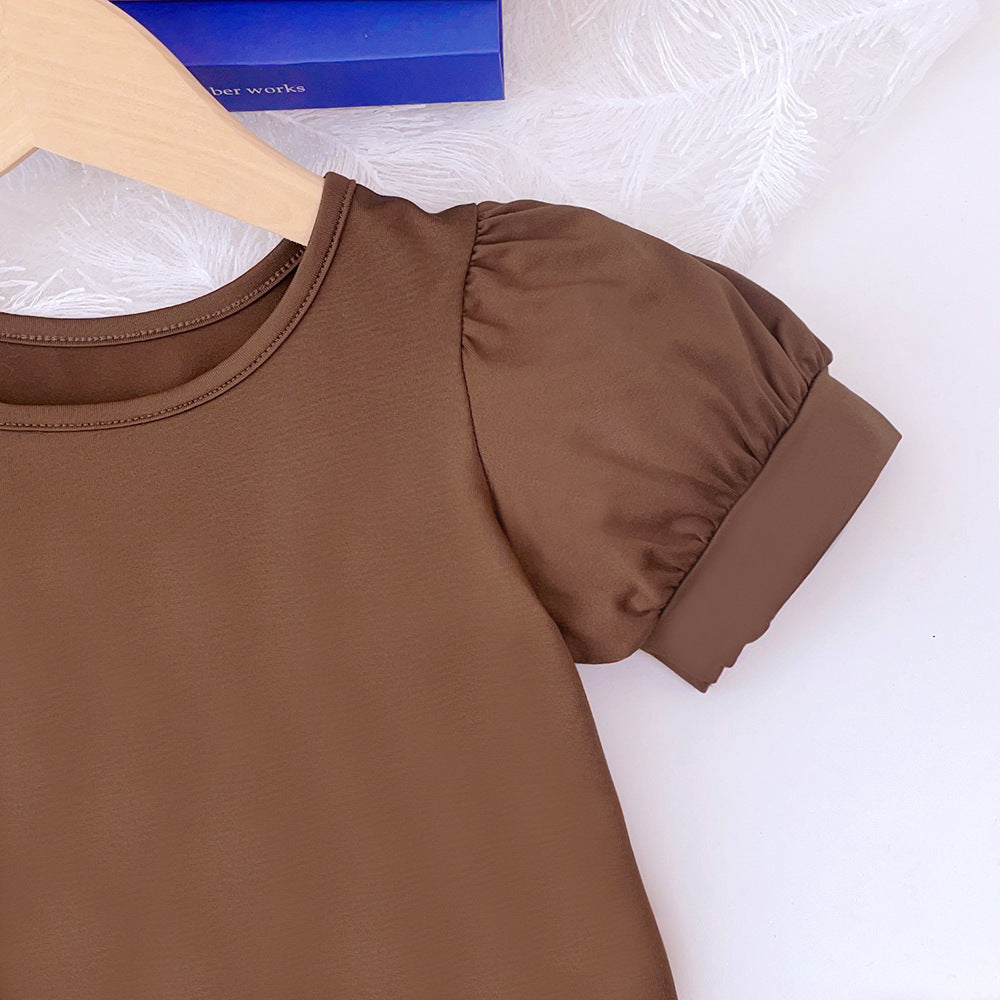 Girls Pure Cotton Top With Skirt