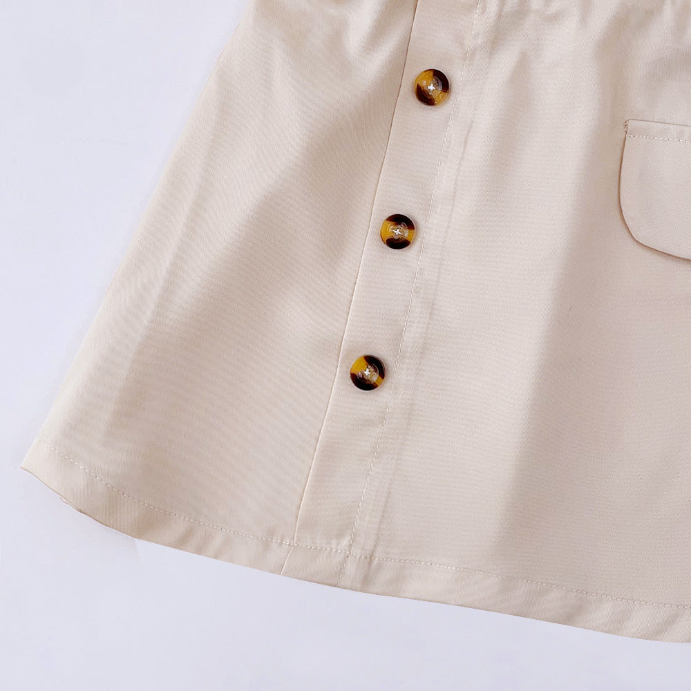 Girls Pure Cotton Top With Skirt