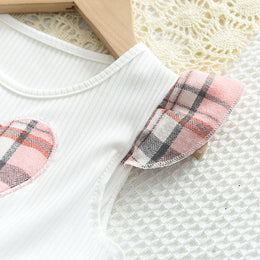 Girls Checked Cotton A-Line Dress