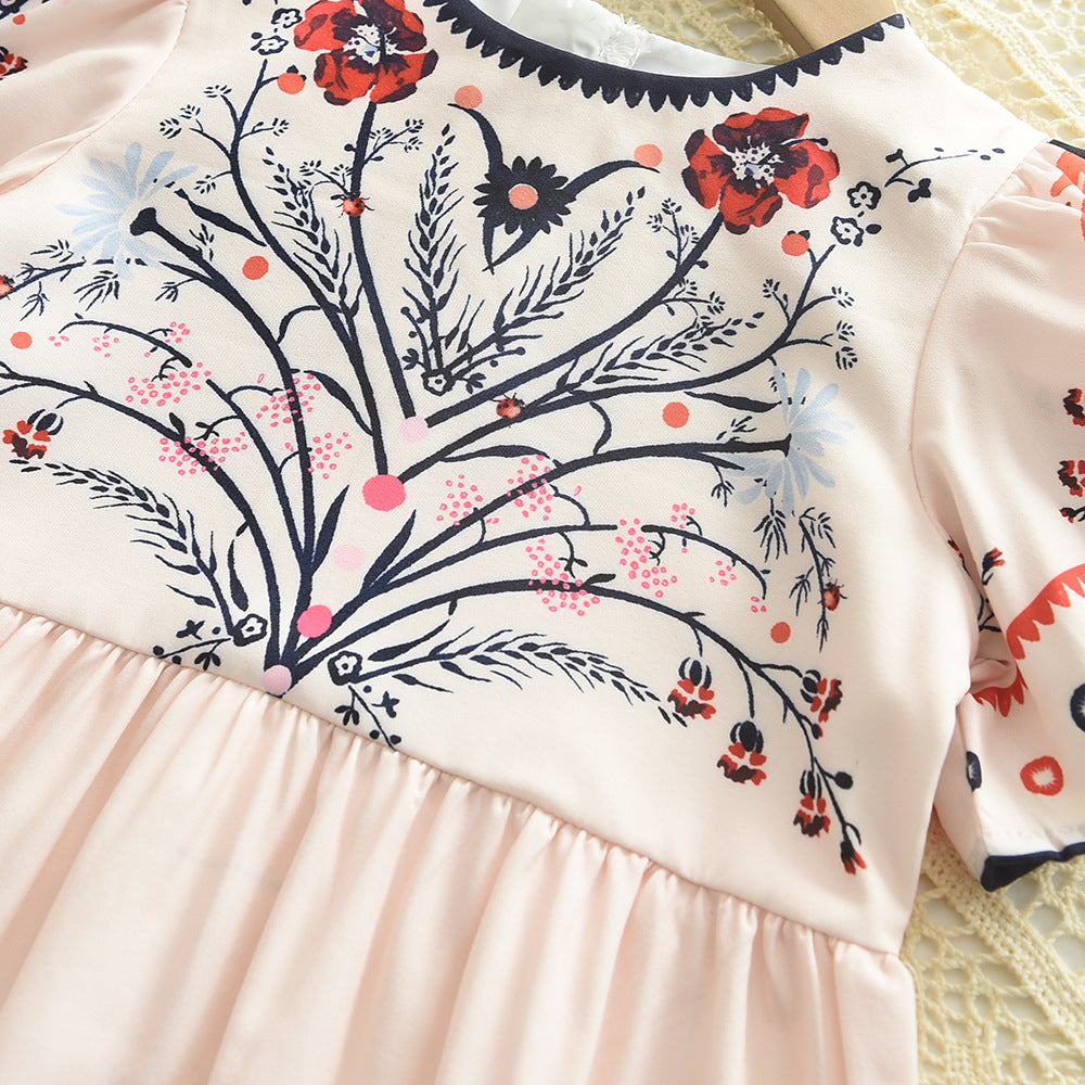 Ethnic Motifs Printed Flared Sleeves Fit & Flare Dress