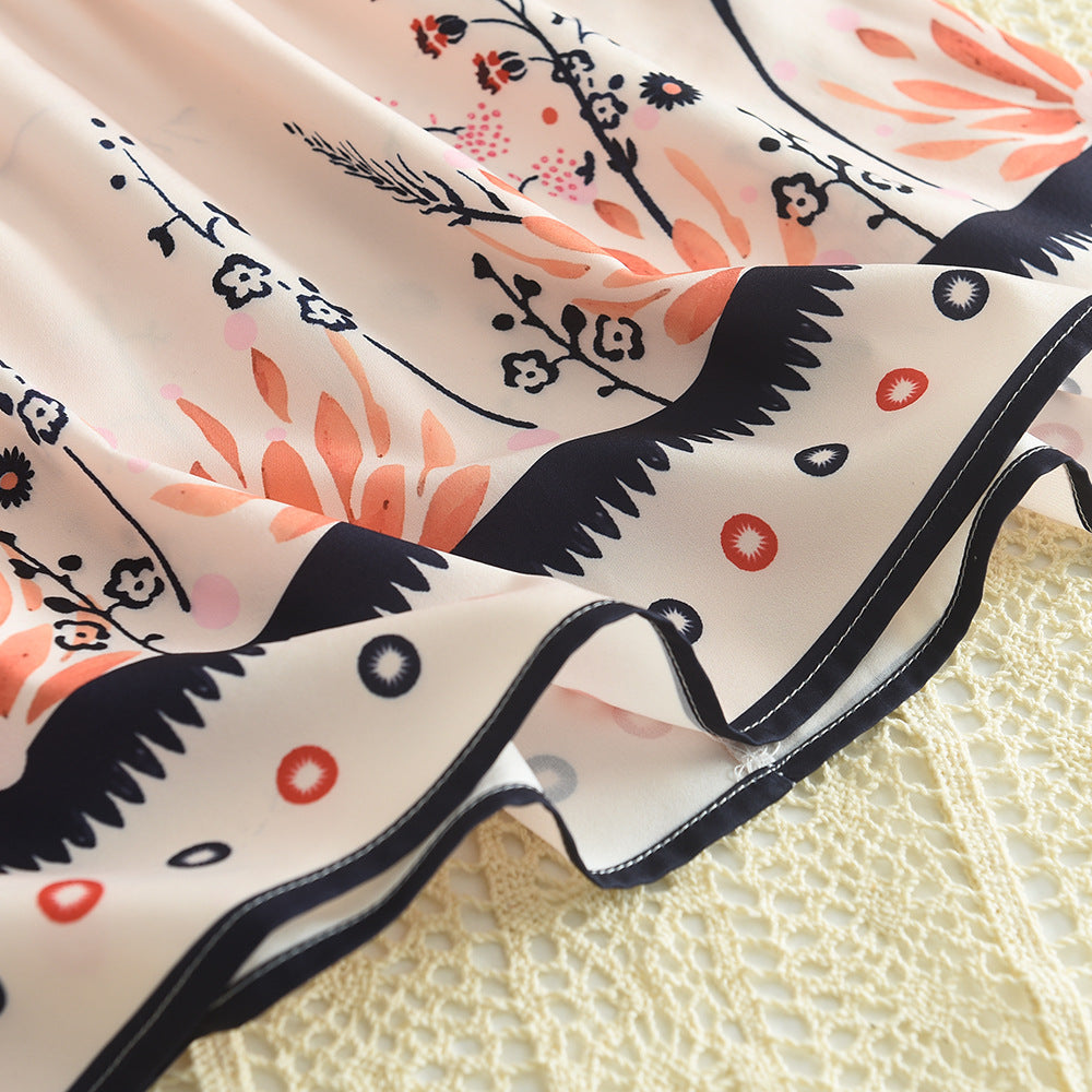 Ethnic Motifs Printed Flared Sleeves Fit & Flare Dress