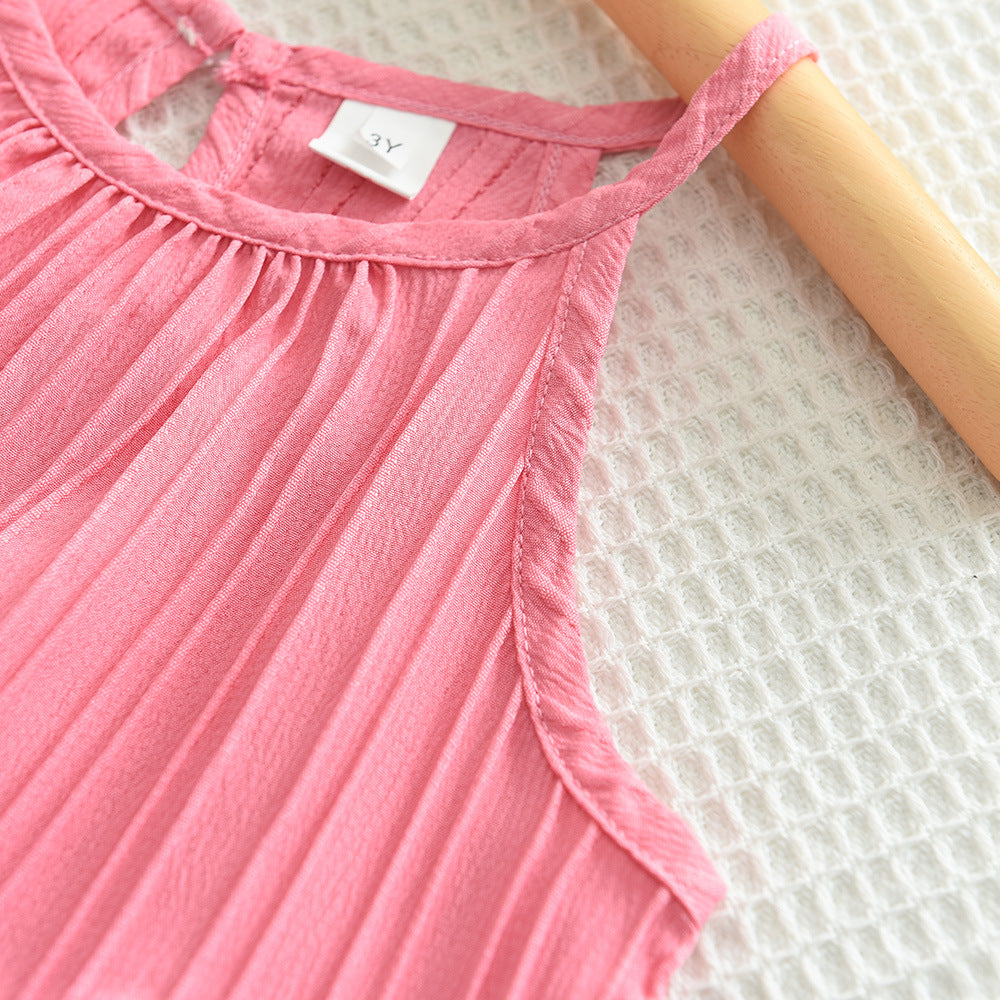 Girls Halter Neck Sleeveless Top with Palazzo