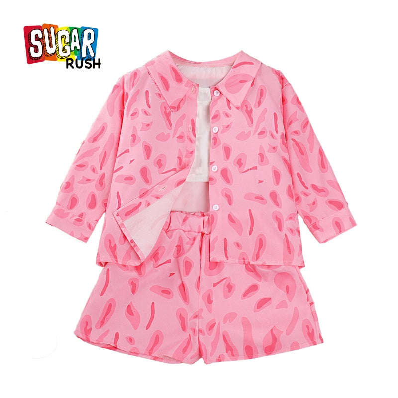 Girls Printed Shirt With Short