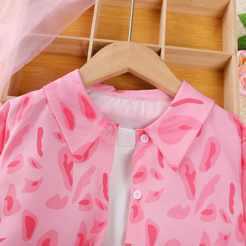 Girls Printed Shirt With Short