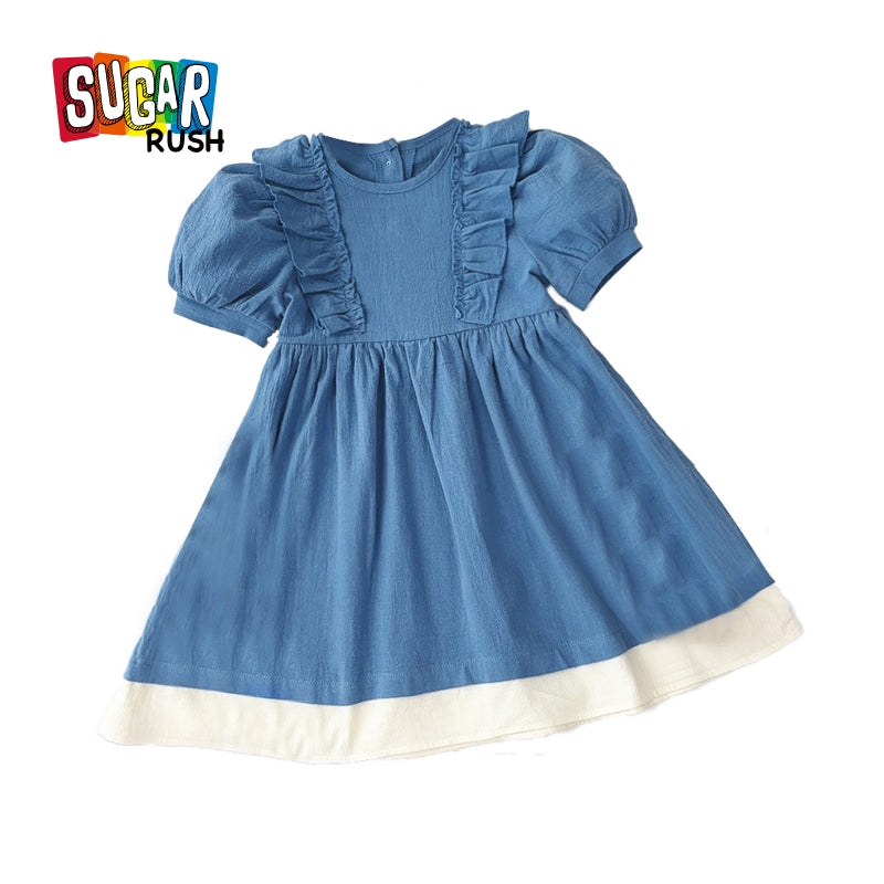 Puff Sleeve Fit & Flare Dress