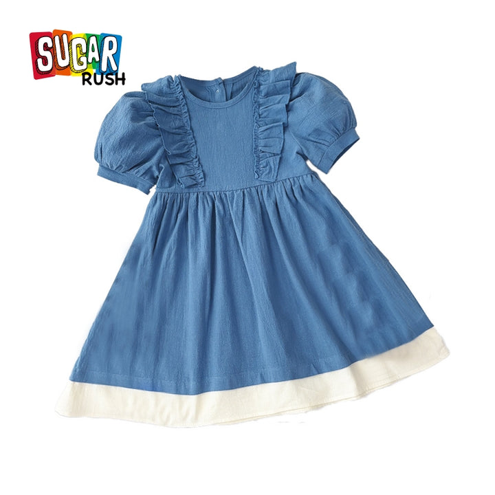Puff Sleeve Fit & Flare Dress