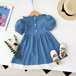 Puff Sleeve Fit & Flare Dress