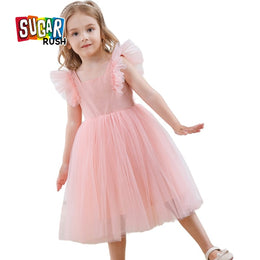 Flutter Sleeve Fit & Flare Midi Dress