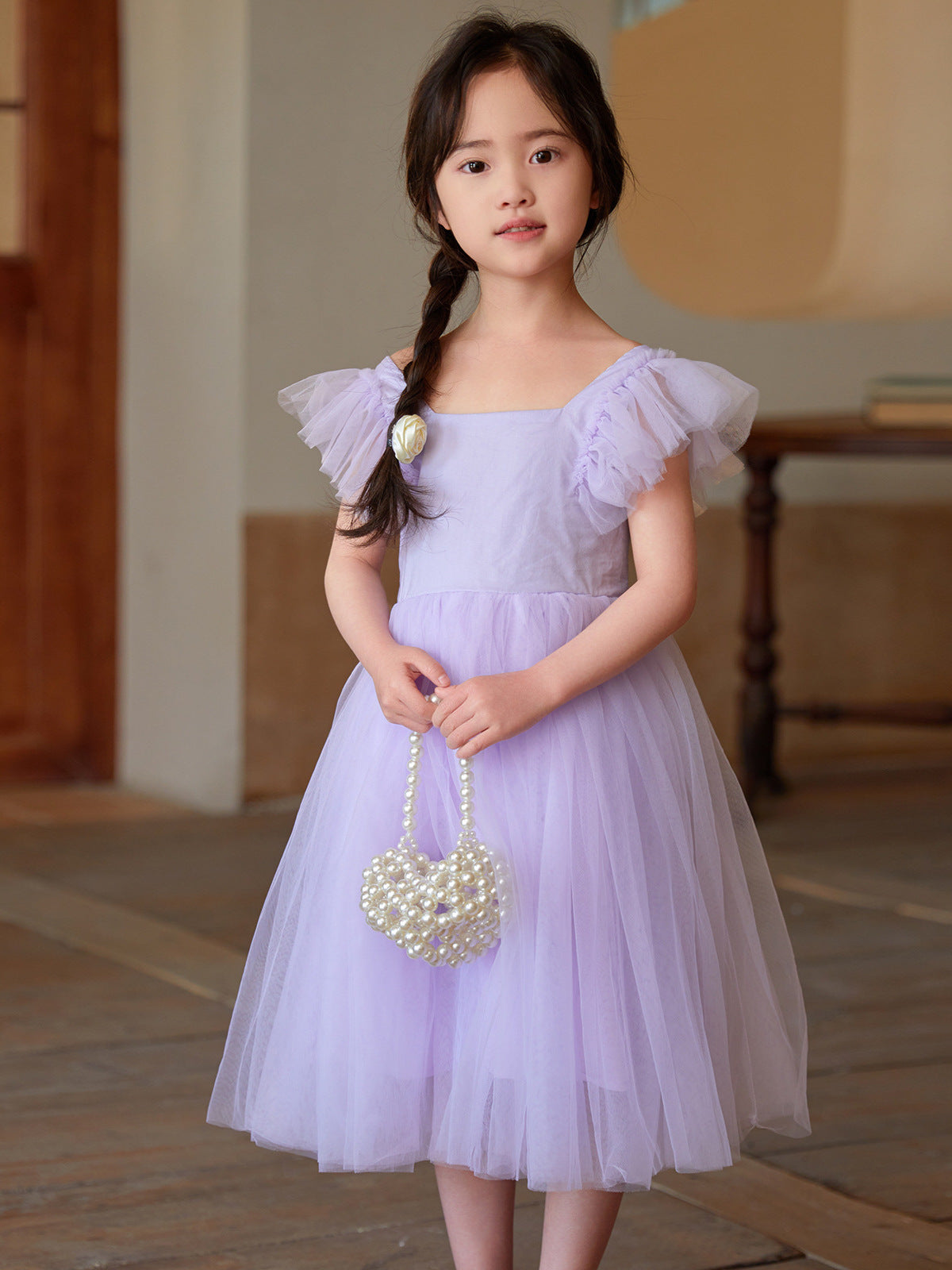 Flutter Sleeve Fit & Flare Dress