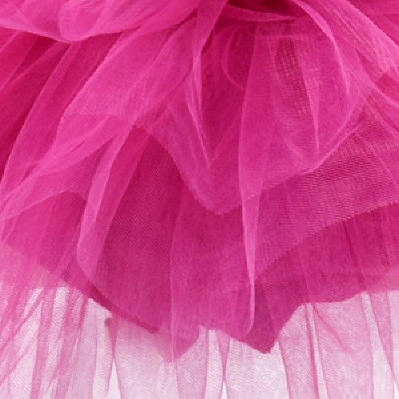 Girls Fuchsia Shoulder Strap Cotton Balloon Dress