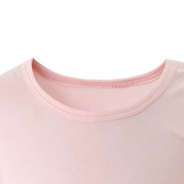 Girls Pink Embellished Fit & Flare Cotton Dress