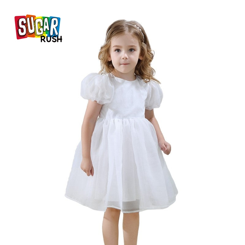 Puff Sleeve Fit & Flare Dress