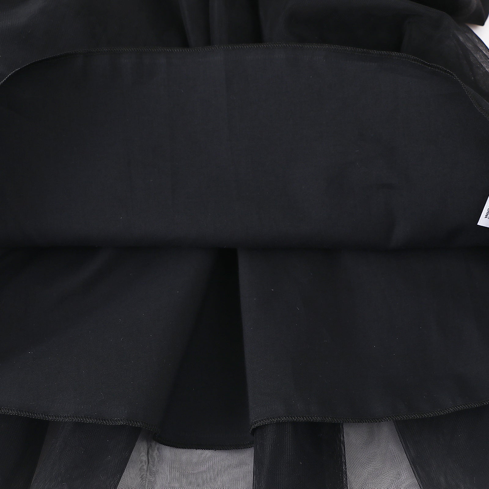 Girls Black Round Neck Puff Sleeve Fit & Flare Dress