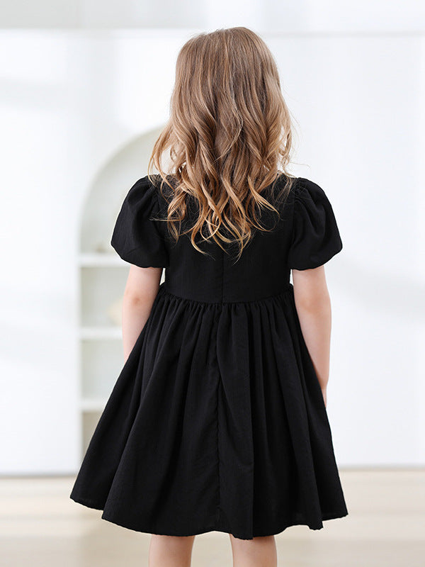 Puff Sleeve Fit & Flare Dress
