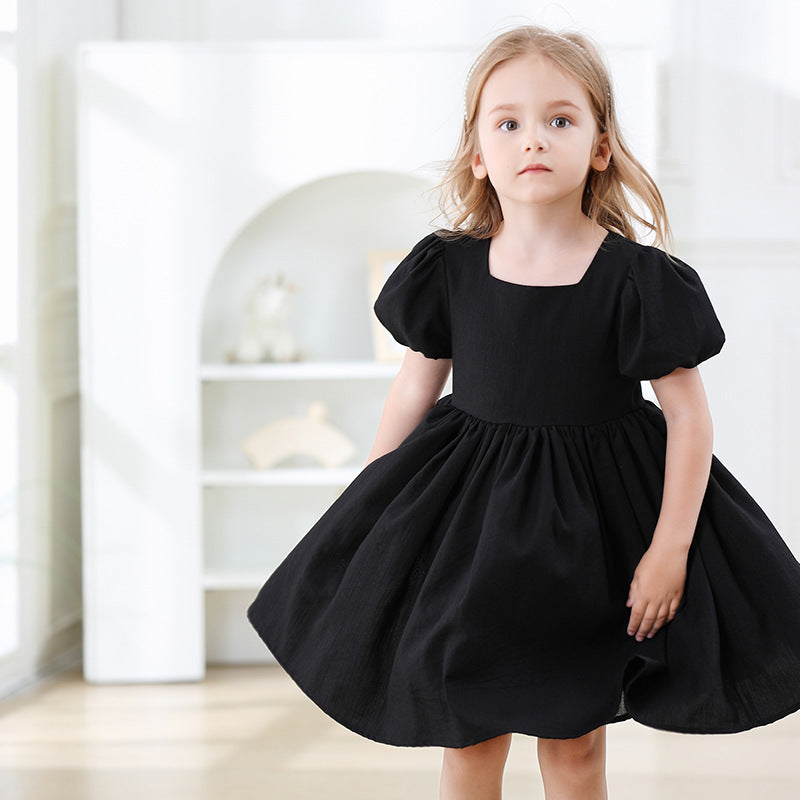 Puff Sleeve Fit & Flare Dress