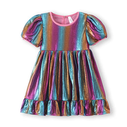 Striped Fit & Flare Midi Dress