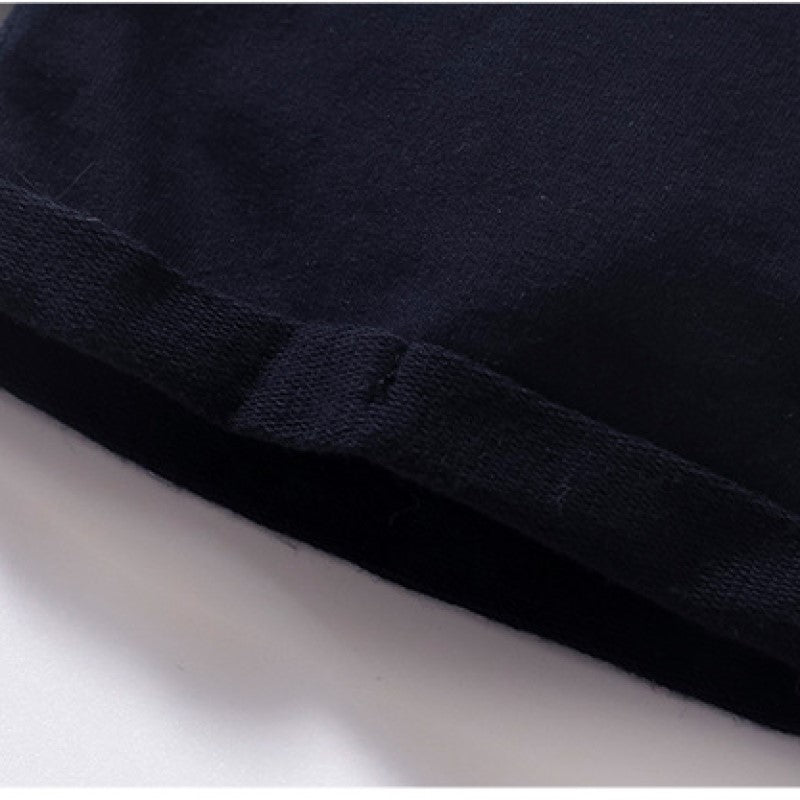 Boys Navy Blue Cotton Shorts