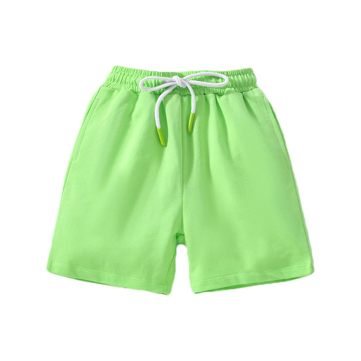 Boys Green Mid-Rise Rapid-Dry Cotton Regular Shorts