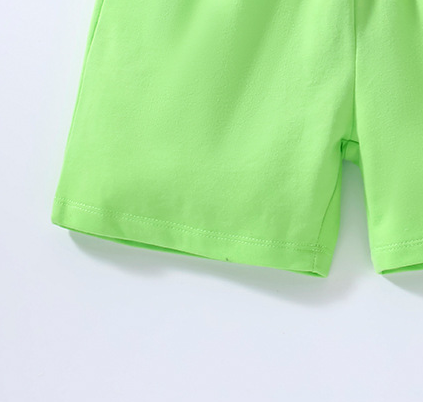 Boys Green Mid-Rise Rapid-Dry Cotton Regular Shorts