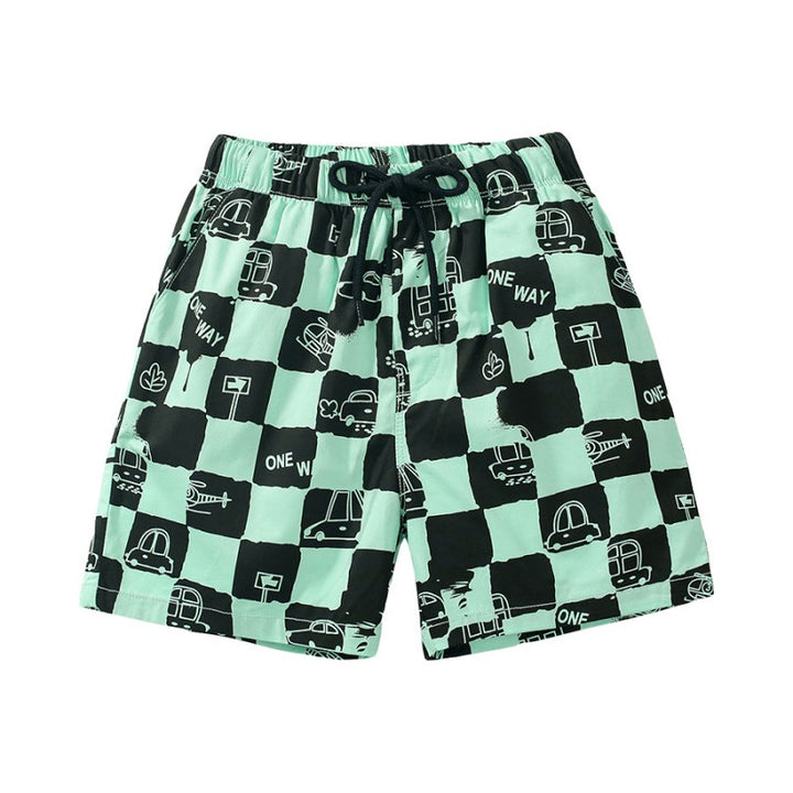 Boys Graphic Printed Loose Fit Cotton Shorts
