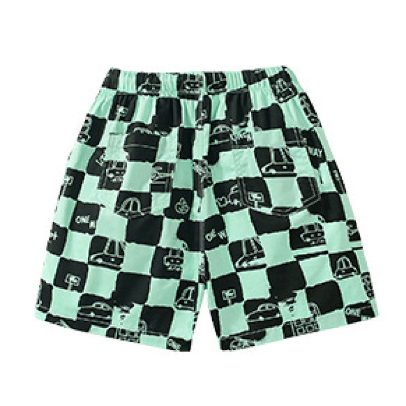 Boys Graphic Printed Loose Fit Cotton Shorts