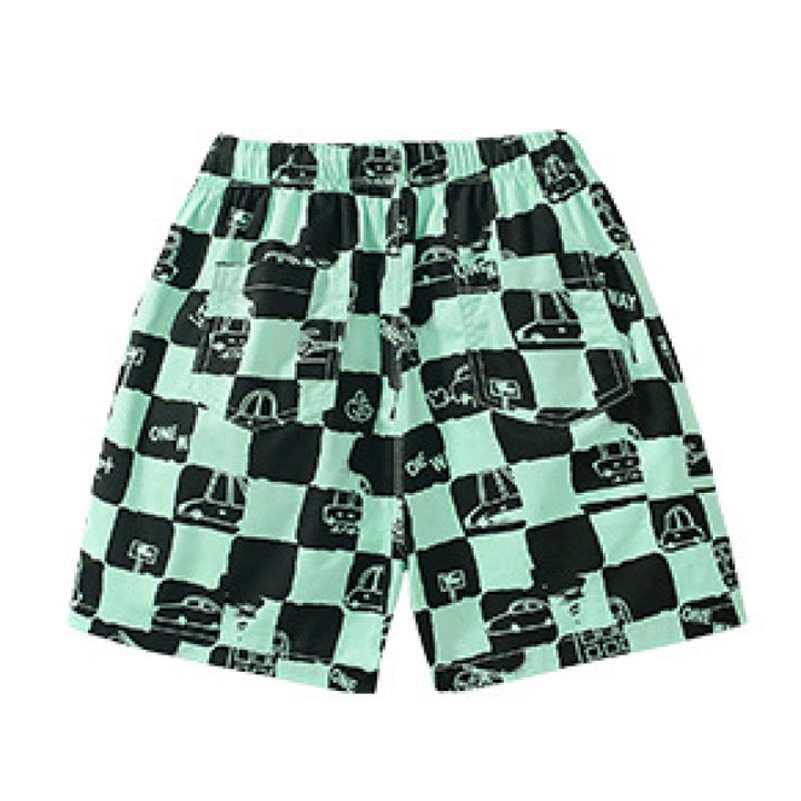 Boys Graphic Printed Loose Fit Cotton Shorts